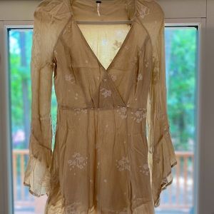 Free People embroidered dress; size 6